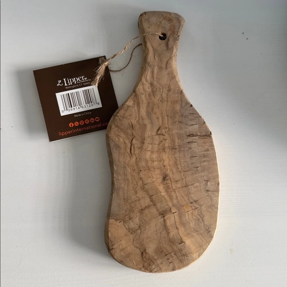 Natural Olive Wood Lipper International Asymmetrical Board NWT